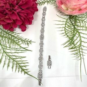 Cubic Zirconia Crystal Tennis Bracelet